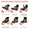 thumbnail image 4 of Crampons de Traction pour Glace, Crampons à 19 Pointes pour Bottes de Randonnée, Chaussures Antidérapantes en Acier Inoxydable pour Glace et Neige, Micro Pointes pour Randonnée, Escalade Noir M, 4 of 8