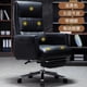 thumbnail image 1 of Lumbar Back Support Office Chair Cover Stretch Caster Wheels Office Chair Modern Multifunction Silla Giratoria Office Furniture My Lux Decor Round, 1 of 27
