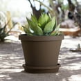 thumbnail image 2 of Bloem Terra Pot Round Planter: 16" - Chocolate Brown, (Saucer Not Included) Durable Resin Pot, for Indoor and Outdoor Use, 8 Gallon Capacity, 2 of 6