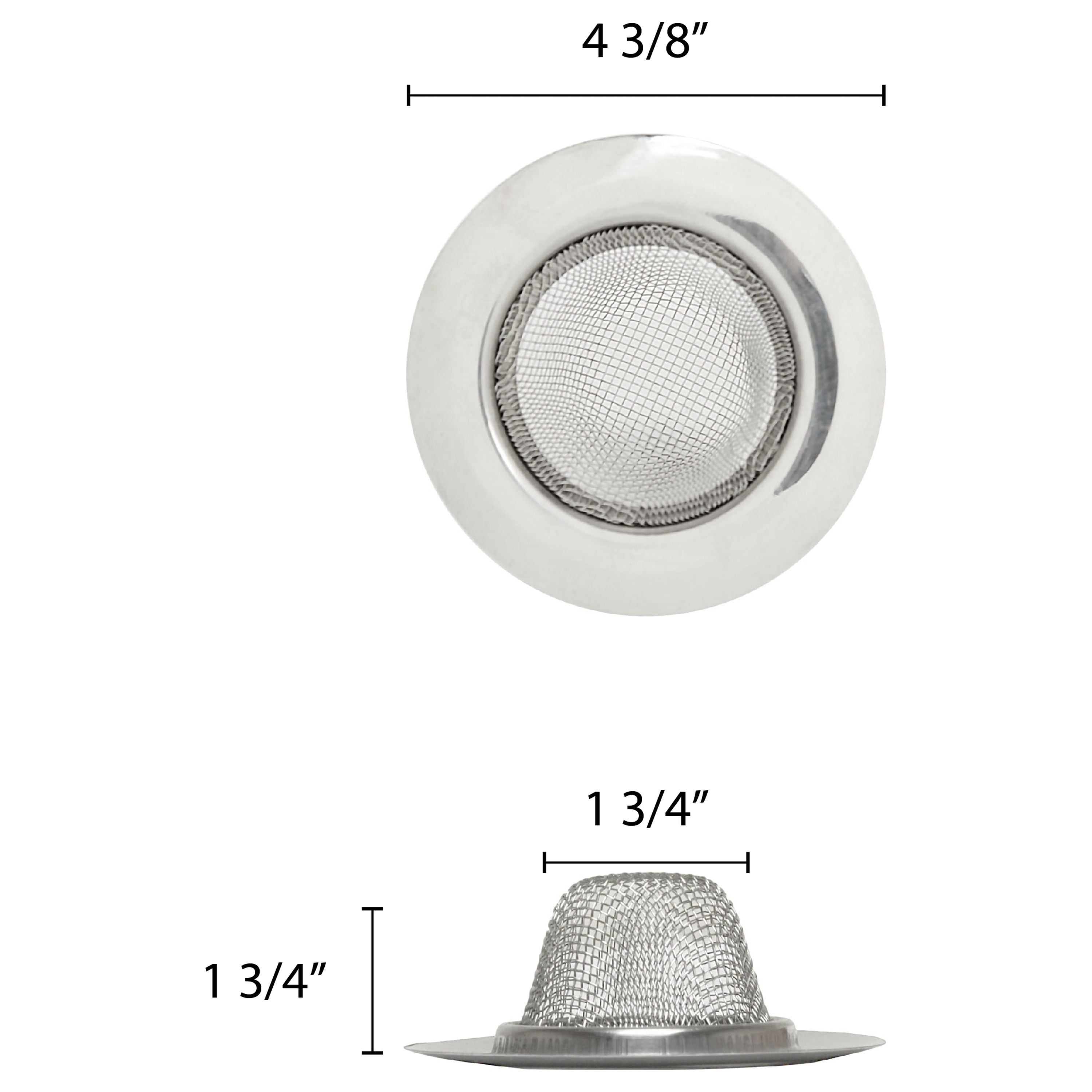 Excellante 4.5" sink strainer, wide rim, comes in each
