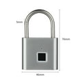 thumbnail image 5 of Smart Fingerprint Padlock USB Rechargeable Keyless Biometric Lock Heavy Duty Alloy Outdoor Fence School Gym Locker Electronic Thumbprint Lock, 5 of 7