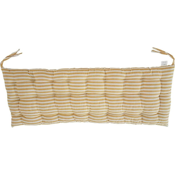Melange 100 Cotton 44" x 17" Bench Cushion, Yellow Stripes Walmart