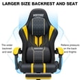 thumbnail image 2 of Hoffree Gaming Chair with Bluetooth Speakers Big and Tall Gamer Chair with Footrest and Massage Game Chair with Lumbar Support and 360-Swivel Seat and Headrest for Adults, 400lbs, 2 of 9