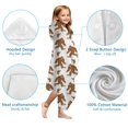 thumbnail image 7 of White Bigfoot and Footprint Pattern Hooded Bath Towel，60"x35" for Ages 3 To 12 Kids, Quick Dry Lightweight Soft Microfiber Hood Beach Towel Cover Up for Kids, 7 of 7