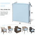 thumbnail image 4 of Kimunuk Outdoor Chair Cushions set of 2, 19" x 19" Zipped Waterproof Outdoor Seat Cushions Couch Pads with Ties for Patio Furniture, Light Blue, 4 of 6