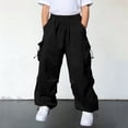 thumbnail image 2 of Quotay Kids Cargo Pants with Multiple Pockets for Boys and Girls Outdoor Casual Play Everyday Comfortable Trousers for Boys 5-14 Years Black,13-14 Years, 2 of 7