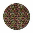 thumbnail image 1 of Floral Mouse Pad for Computers, Vintage Daisy and Sunflowers Retro Grunge Vibrant Pattern Print, Round Non-Slip Thick Rubber Modern Gaming Mousepad, 8" Round, Multicolor, by Ambesonne, 1 of 2