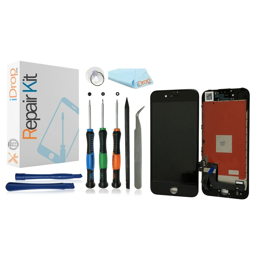 iPhone 7 Black Replacement Screen LCD Repair Kit with Professional Certified Repair Tools