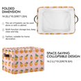 thumbnail image 2 of Yayeee Canvas Storage Basket with Handles for Shelves Fabric Bins Closet Organizer, Cute Oranges, 2 of 8