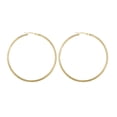 thumbnail image 2 of 14k Yellow Gold Shiny 2.0x45mm Round Tube Hoop Earrings With Hinged Clasp Hoop Earring for Women, 2 of 2