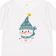 thumbnail image 4 of Inktastic Cute Christmas Snowman in Blue Hat and Scarf Boys or Girls Long Sleeve Toddler T-Shirt, 4 of 5