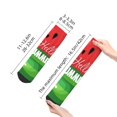 thumbnail image 2 of Uemuo Watermelon Hello Summer Printed Crew Socks, Moisture-Wicking Socks, Athletic Socks for Men Breathable Cushion Socks Casual Sport Socks for Running Traveling, 2 of 6