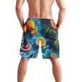 thumbnail image 3 of Dailycode Men's Quick Dry Swim Trunks Beach Shorts Casual Summer Board Shorts with Pockets, Lemons Wine Leaves on Water, 3 of 8