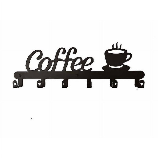 Soporte para taza de café montado en la pared, letrero decorativo para barra de café, estante para tazas de café (hy)