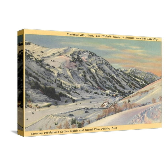 Art.com Alta Ski Basin, Utah Stretched Canvas Print Wall Art, 18" x 12"