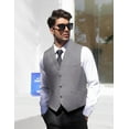 thumbnail image 4 of ETHAN Men's Suit Vests Dress Grey Suit for Men Formal Vest Elegant Victorian Vest Men Size L, 4 of 7