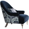 thumbnail image 1 of ACME Fauteuil d'Appoint en Velours Bleu, 1 of 3