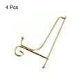 thumbnail image 3 of Unique Bargains 4Pack 5 Inch Plate Stands for Display Iron Folding Easel Plate Holders, Gold, 3 of 5