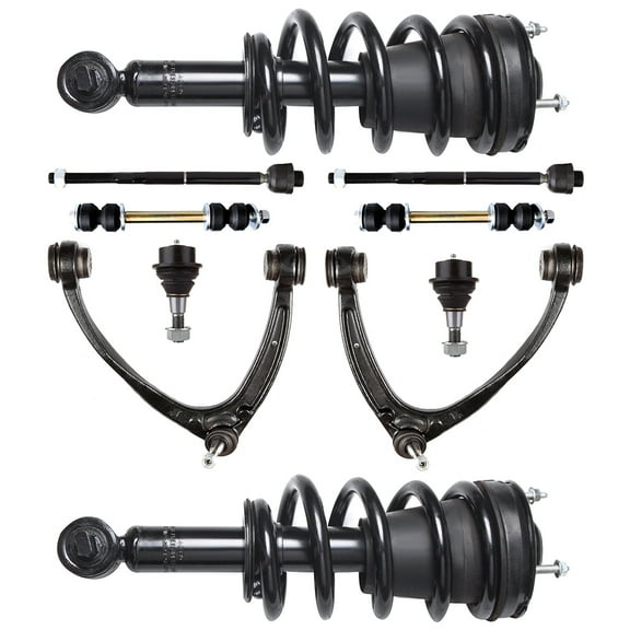 CCIYU Complete Suspension Kit Fits 07 08 09 10 11 12 13 for Chevrolet Avalanche Includes Front Strut Spring Assembly Control Arm and Ball Joint Assembly Tie Rod End Stabilizer Bar Link Ball Joint