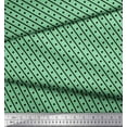 thumbnail image 2 of Soimoi Green Cotton Voile Fabric Diagonal Stripe & Dots Decor Fabric Printed Yard 42 Inch Wide, 2 of 3