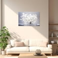 thumbnail image 5 of ZHONGYUTONG White Lily Flower Wall Art Canvas Floral Blooming in Water Pictures Still Life Painting for Bathroom Decor Framed (12.00" x 18.00"), 5 of 5
