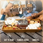 Nostalgia Indoor Smores Maker Smores Kit, Electric Smore Maker with 4 Marshmallows Roasting Forks, Brown