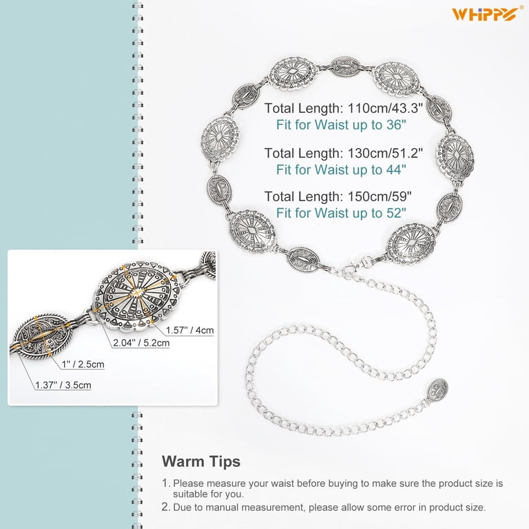 Whippy Metal Chain Waist Belt for Women, Western Style photo 8