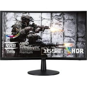 Acer 23.6 165Hz FHD Curved Gaming Monitor 1ms AMD FreeSync Premium, 1920x1080, 1500R, HDMIx2, DisplayPort Nitro ED240Q Sbiip