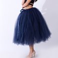 thumbnail image 6 of SBYOJLPB Women'S Skirts Women Mesh Tulletutu Skirt Bridesmaid Princess Skirt Bubble Maternity Skirt,Navy, 6 of 7