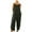 Green, variant on aidice Cotton Linen Overalls for Women Summer Lightweight Casual Petal Hem Adjustable Strap Jumpsuits