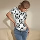 thumbnail image 3 of Balery Happy Soccer Body de cuello redondo de manga corta para mujer Tops de manga corta Tops básicos-Large, 3 of 7