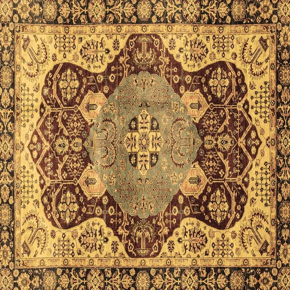 Ahgly Company Indoor Square Persian Brown Traditional Area Rugs, 8' Square