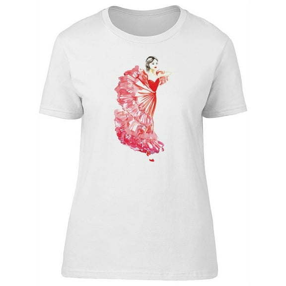 Gorgeous Flamenco Lady Dancer T-Shirt Women -Image by Shutterstock, Female Medium