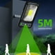 thumbnail image 4 of Luces solares para exteriores, luces solares para exteriores, luces solares con sensor de movimiento, impermeabilización IP65, 3 modos de luz, control remoto, luces de pared para cercas, patios, jardi, 4 of 9