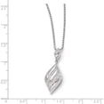 thumbnail image 5 of Sterling Silver Ss Rhodium-Plated Cz Brilliant Embers Necklace qmp381-18, 5 of 5