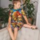 thumbnail image 4 of Fotbe Vibrant Picnic Food Spread Pijama Estampada de 2 Piezas para Niños – Ropa de Dormir de Manga Corta Cómoda para Niños y Niñas, Camiseta y Shorts de Algodón-Large, 4 of 6