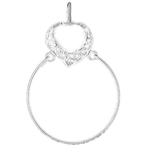 Jewels Obsession Sterling Silver Heart Charm Holder Pendant