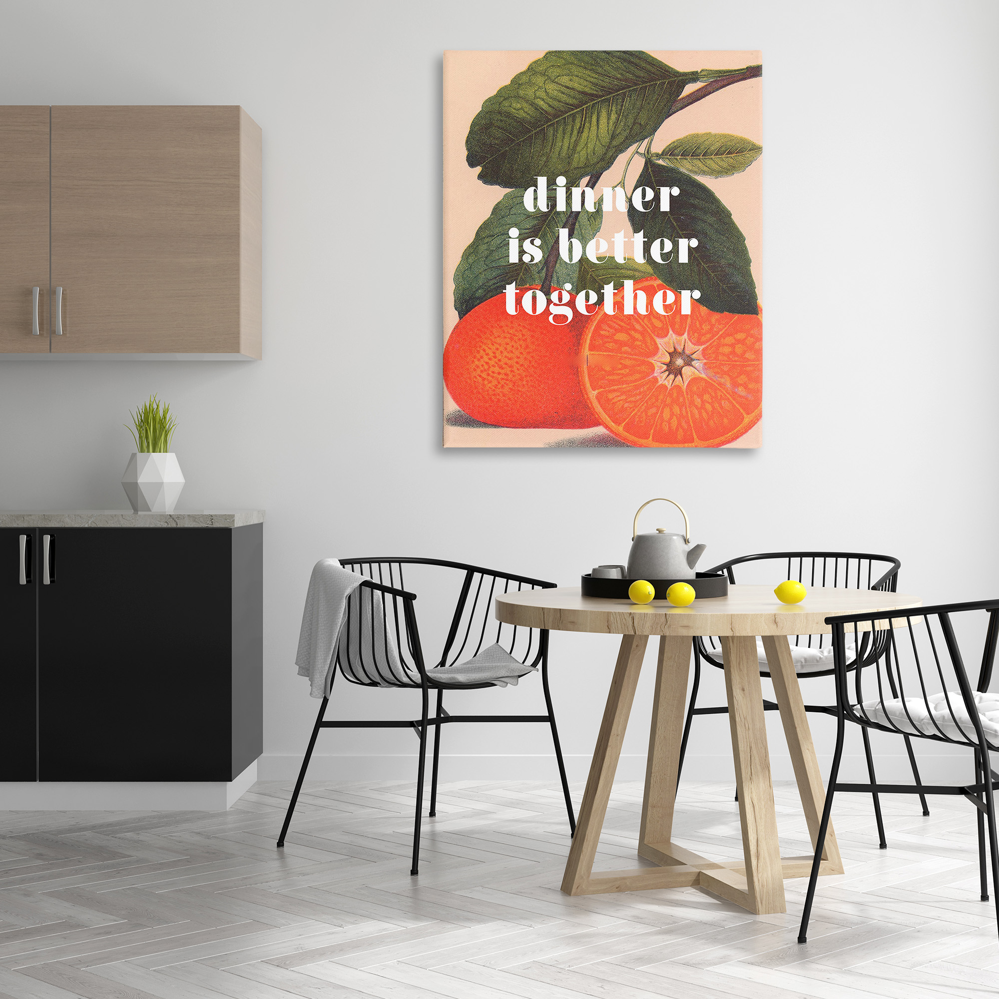 Stupell Industries Dinner Better Together Food & Beverage Painting Gallery Wrapped Canvas Art Print Wall Art, 36 x 48