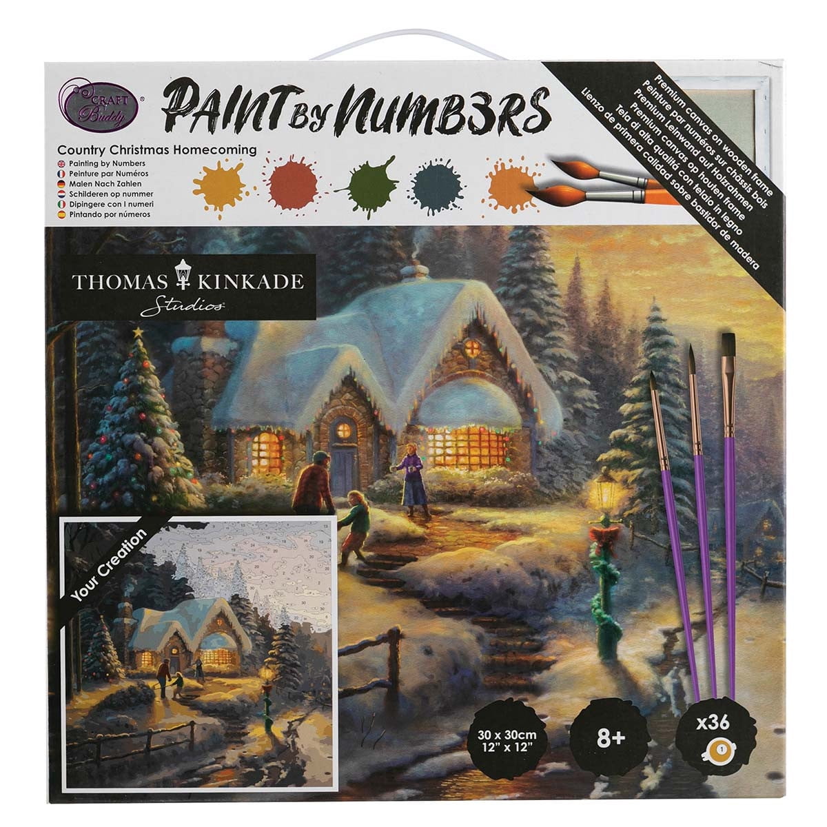 Craft Buddy Country Christmas Paint by Number Kit