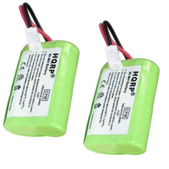 HQRP 2-Pack 180mAh Battery Compatible with SportDOG FieldTrainer J400-818/2 400 SD-400 SD400, SD-350 SD350 Collar Receiver