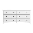 thumbnail image 4 of Camaflexi Shaker Style 6 Combo Drawer Dresser Wood Bedroom Furniture, White Finish, 4 of 8