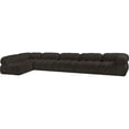 thumbnail image 6 of Meridian Furniture Ames Brown Boucle Fabric Modular Sectional, 6 of 12
