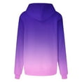 thumbnail image 4 of ShomPort Womens Oversized Sweatshirts Gradient Color Fleece Hoodies Long Sleeve Pullover with Pocket (Purple 66), 4 of 5