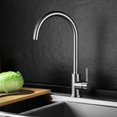 thumbnail image 4 of Kitchen Faucet, Single Handle Kitchen Mixer Tap, 360° Rotation, High Water Outlet, Stainless Steel Hot and Cold Kitchen Mixer Tap, 4 of 5