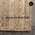 thumbnail image 2 of Jaipur Art And Craft Jute Area Rug Runner Braided Reversible Carpet for Bed Room (2x8 Sq ft), 2 of 7