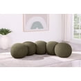 thumbnail image 2 of Meridian Furniture Apollo Olive Boucle Fabric Bench, 2 of 11