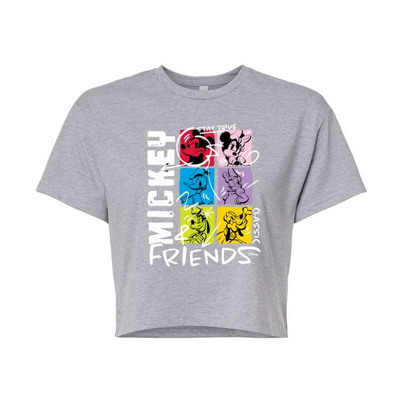 Disney - Streetwear Group Shot - Juniors Cropped Cotton Blend T-Shirt