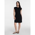 thumbnail image 3 of Time and Tru Women's Pleated Waist Cotton Mini Dress, Sizes XS-XXXL, 3 of 6