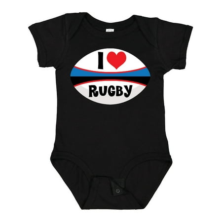 

Inktastic I Love Rugby Sports Ball Gift Baby Boy or Baby Girl Bodysuit
