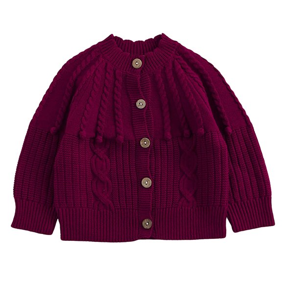 zbxnLI Toddler Baby Girls Cardigan Cable Knit Sweater Button Cardigans Infant Little Girl Fall Clothes